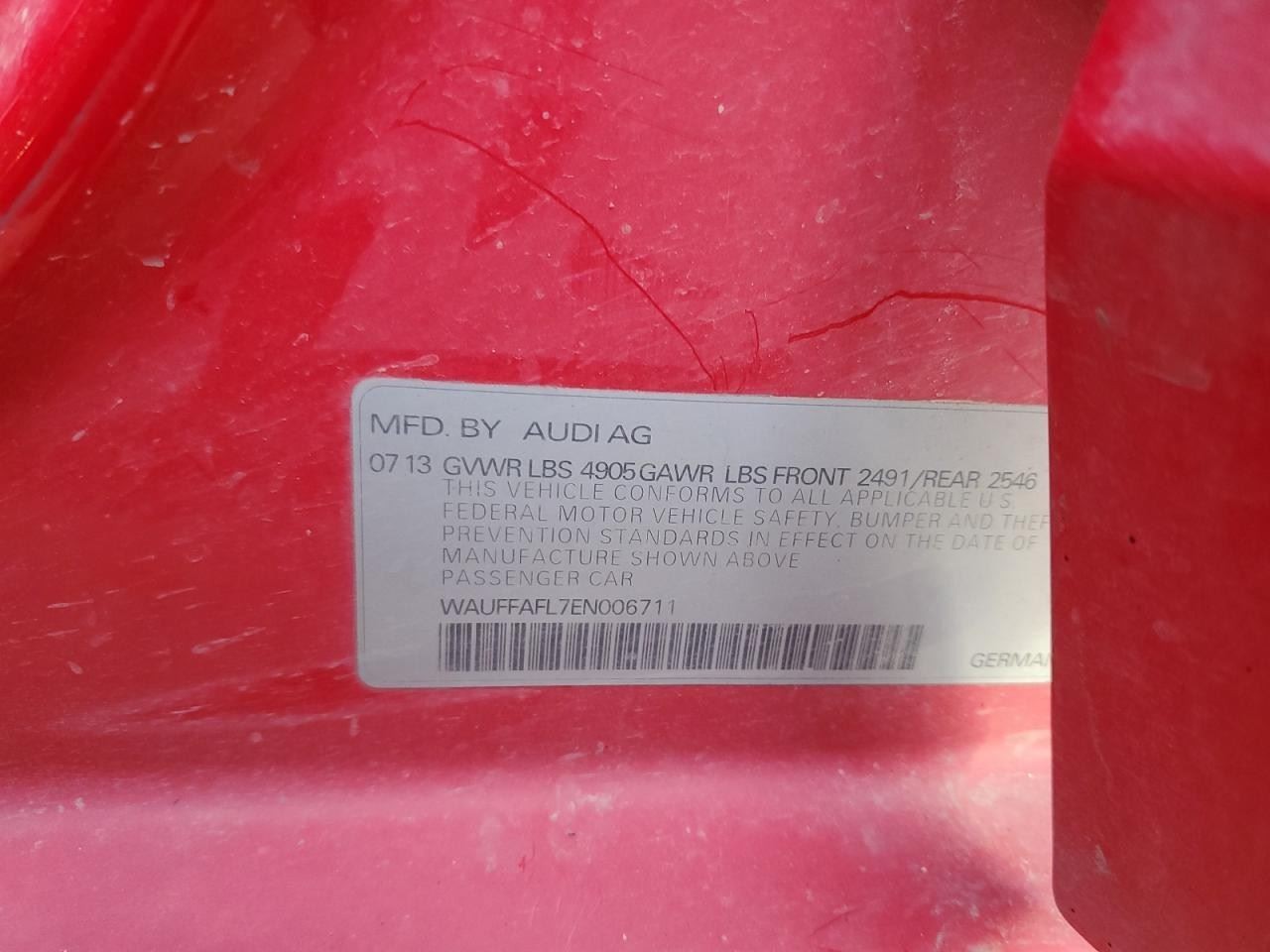Passenger Lower Control Arm Front Rearward Fits 08-17 AUDI A5 635585