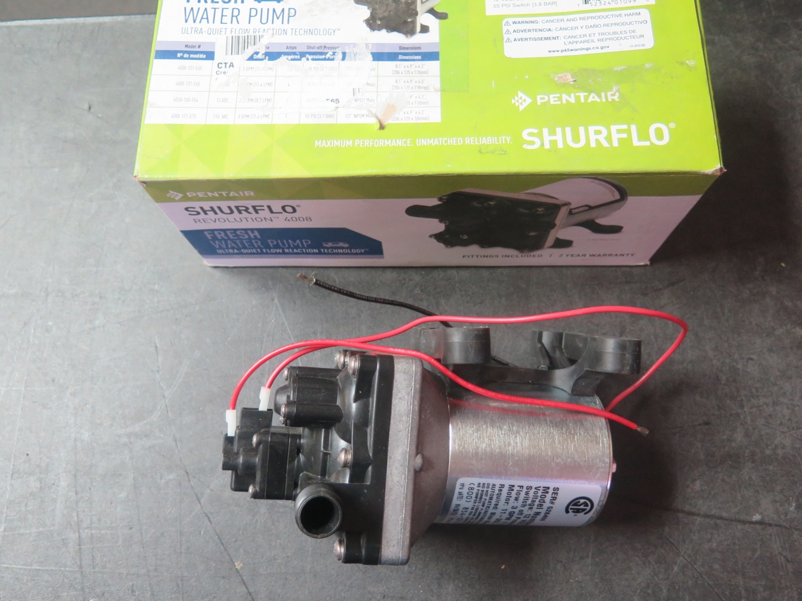 SHURFLO 4008-101-E65 Revolution 4008 Series Pump RV Fresh Water Pump (1-A1-1)