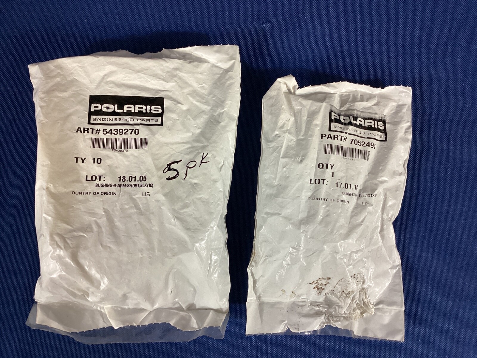 NEW Polaris Parts (5 pack) Bushings 5439270, Tee Connector 1 X 1 X 3/8 7052494*