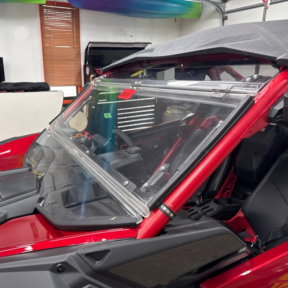 Front Flip Windshield Scratch Resistant For Can-Am Maverick X3 max turbo 2017-25