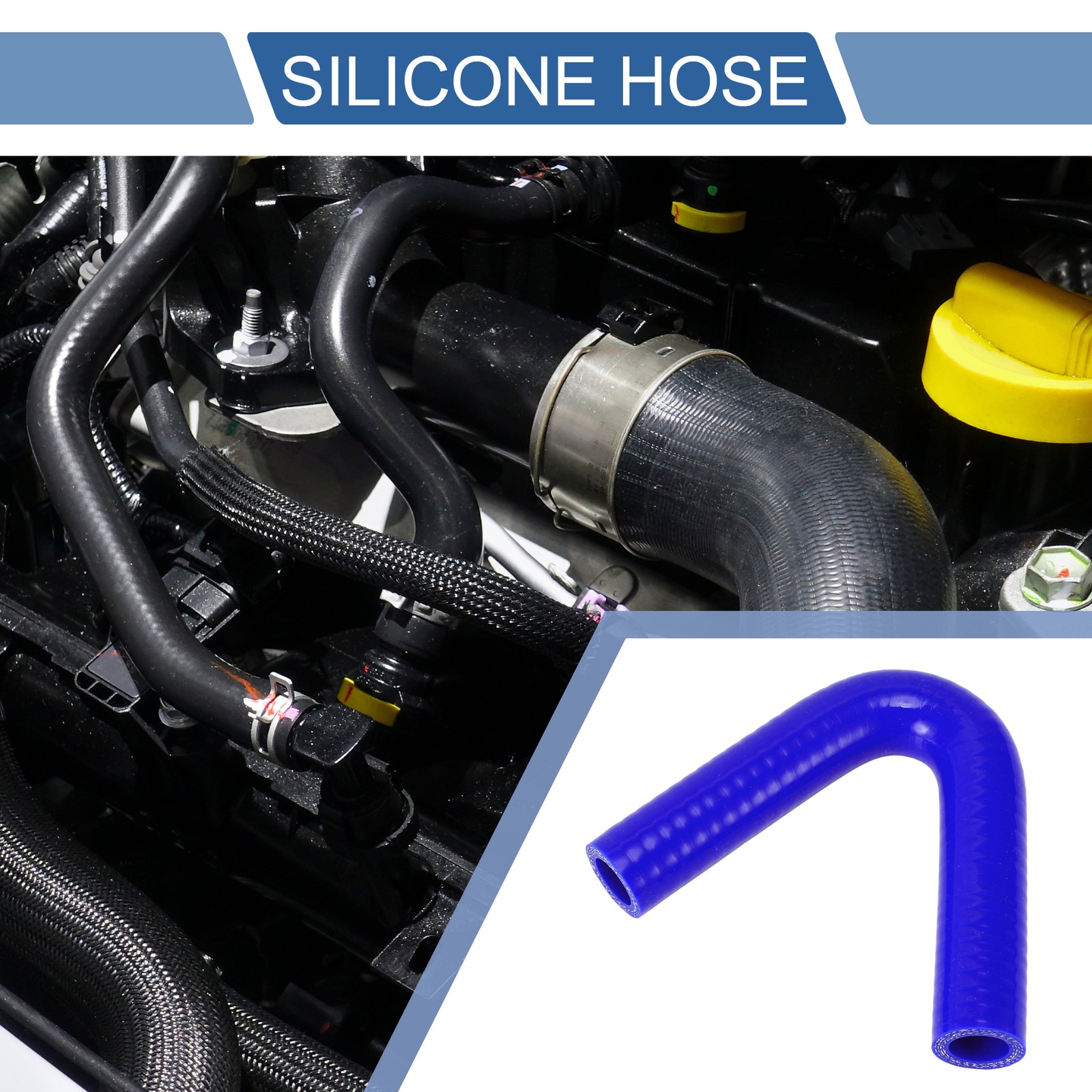 1 Pcs 19mm 0.75″ ID 120mm 4.72″ Lenght 135° Blue Car Silicone Hose Universal