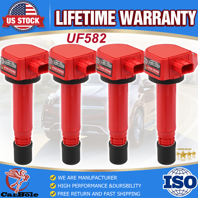 4Pack UF582 High Performance Ignition Coils for 2006-2011 Honda Civic 1.8L L4 US