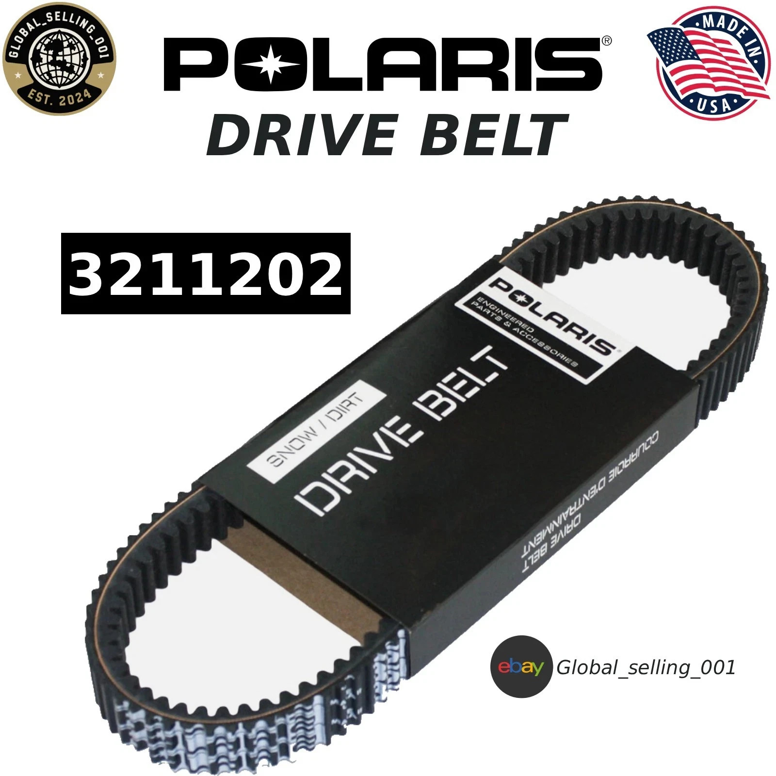 Polaris OEM Drive Belt Part Number 3211202 RZR PRO XP Turbo S 2&4 Seater New