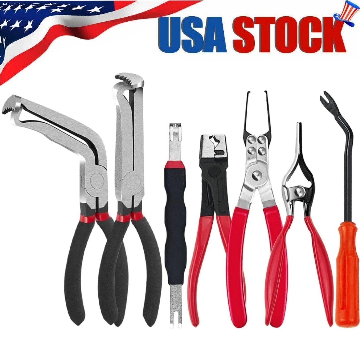 7pc Automotive Electrical Disconnect Pliers Set Sensor & Fuel Line Removal Tool