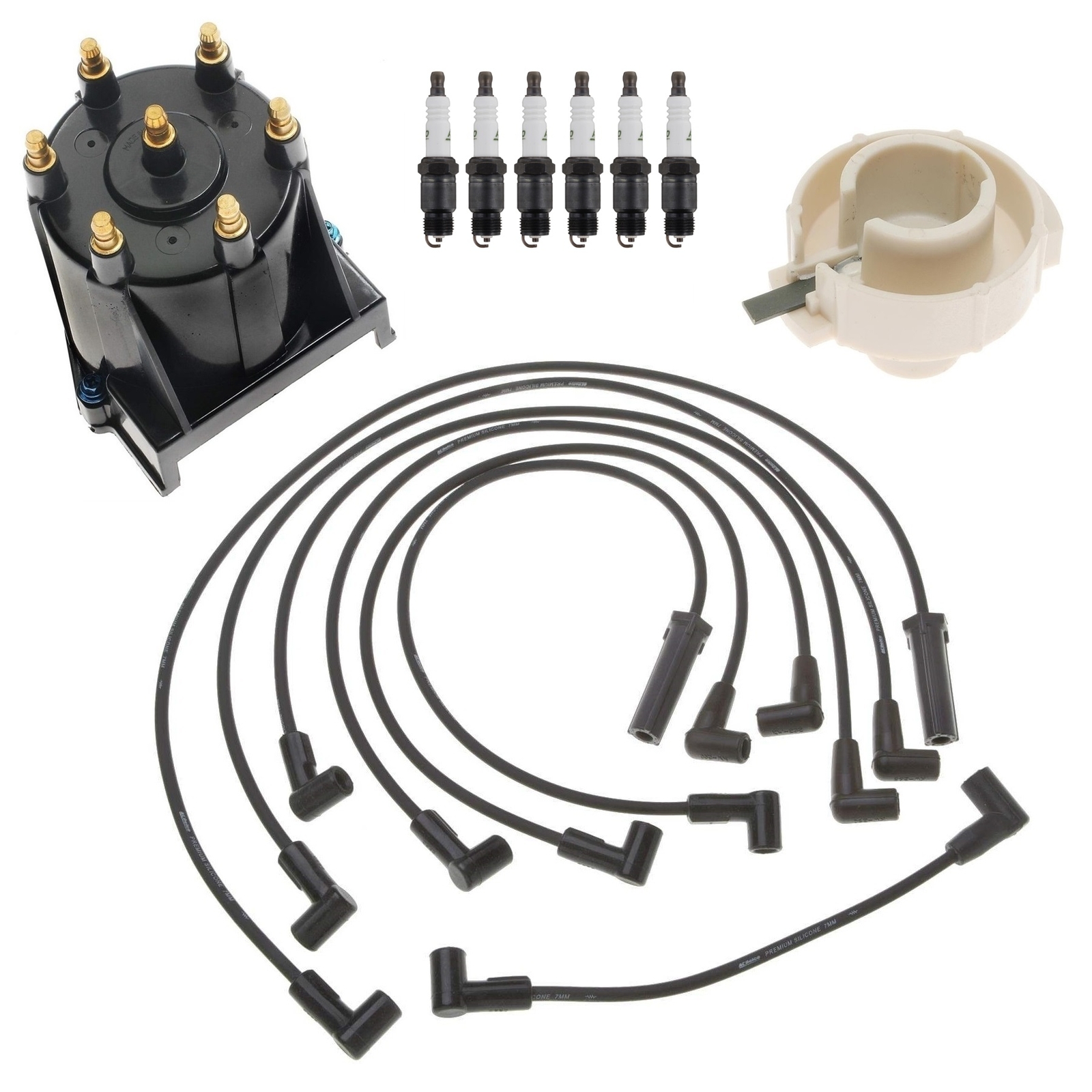 ACDelco Ignition Kit Distributor Rotor Cap Wire Spark Plugs for Chevy GMC 4.3 V6