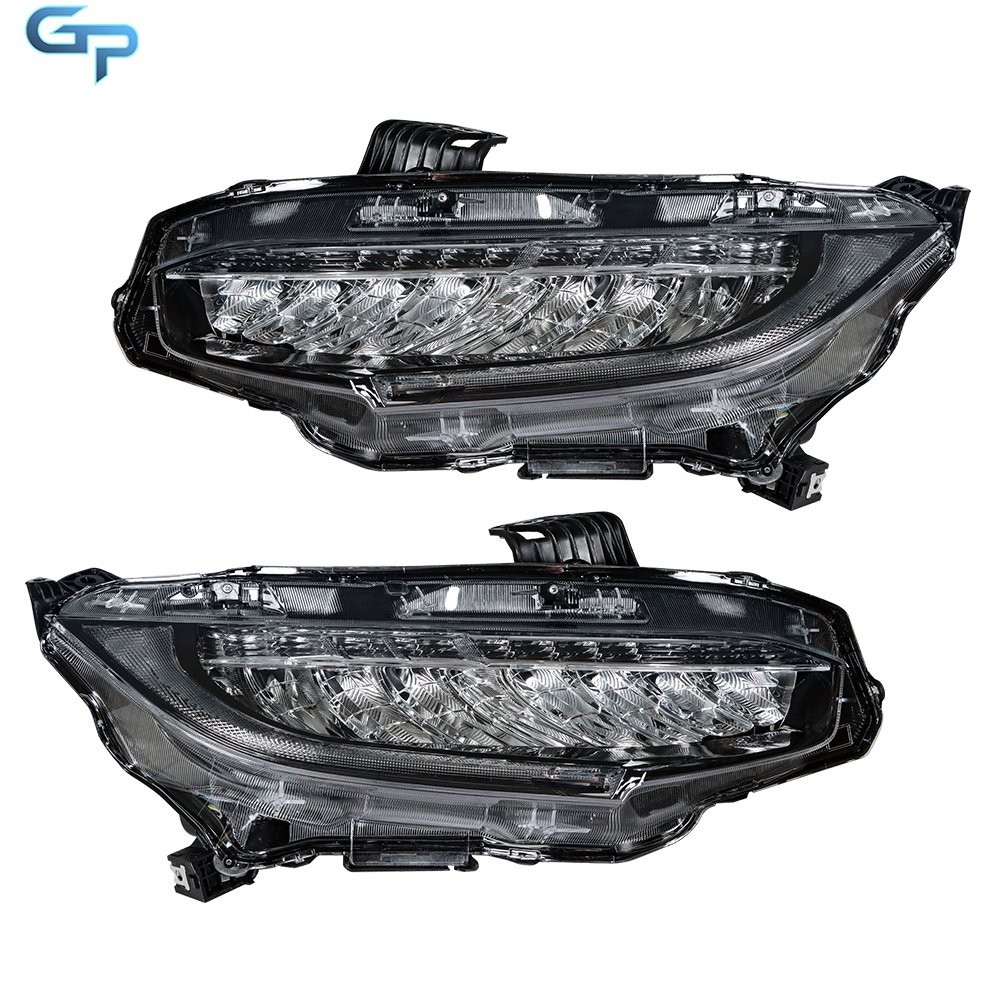 Factory Headlamps LED Headlights For Honda Civic 2016-2021 LED DRL Left+Right