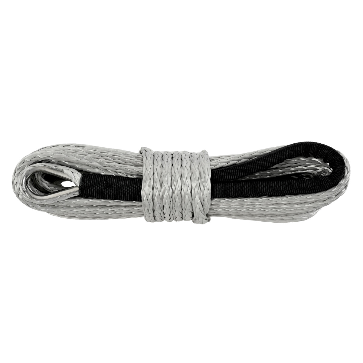 Synthetic Fiber Recovery Rope Winch Line Fit 10000LBS 1/4”x50′ Cable Grey 4WD