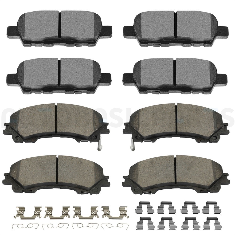 For 2014-2020 Infiniti Q50 8 Pcs Ceramic Brake Pad Left Right Rear Front side