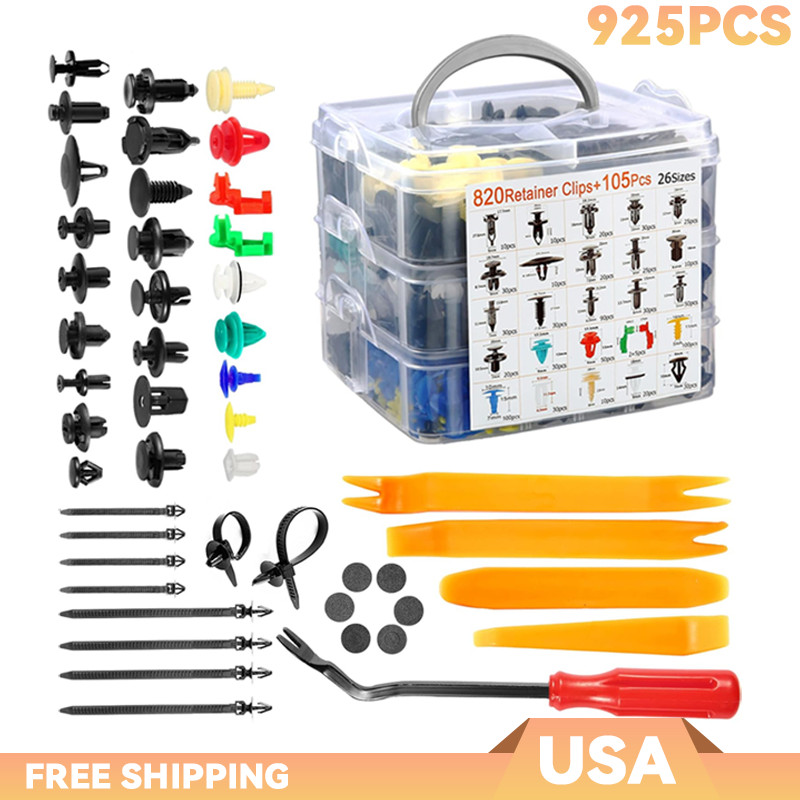 925px Auto Body Door Fender Rivet Clip Set Car Fasteners Push Retainer Clips Kit
