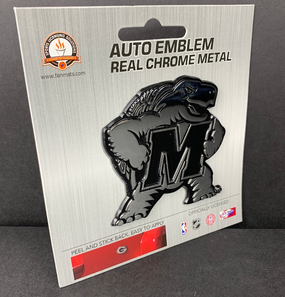 NCAA Maryland Terrapins Metal Chrome Auto Emblem 3.1″x3.2″ – FAST FREE SHIPPING
