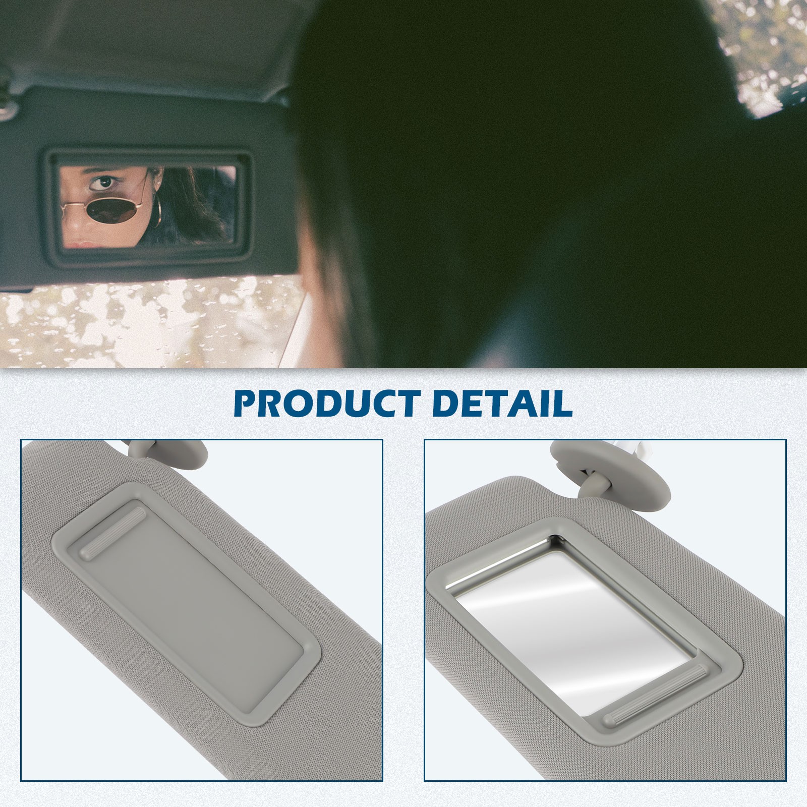 Gray Left Driver Side Sun Visor W/ Sunroof For 2012-2017 Toyota Camry 2.5L 3.5L