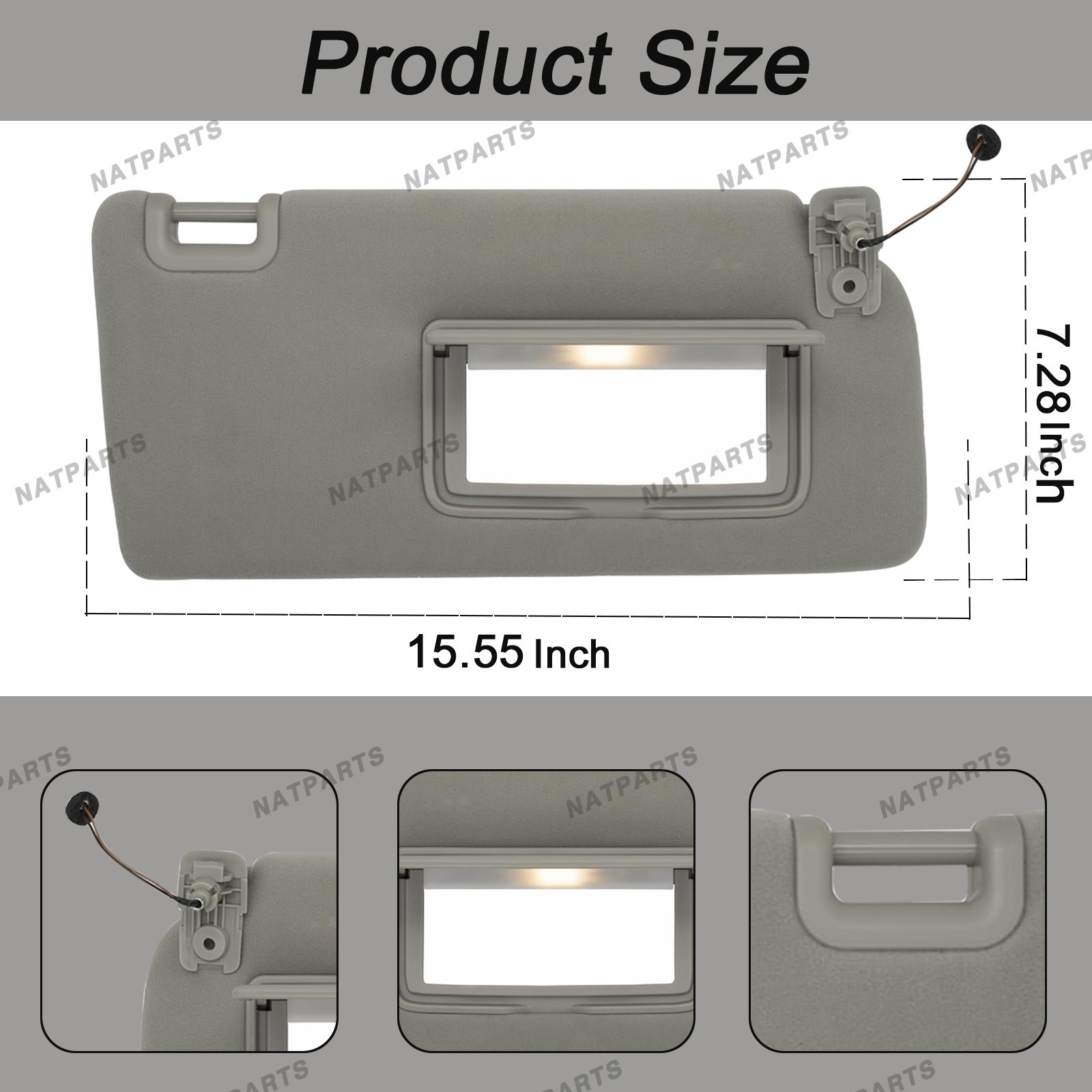 Right Passenger Sun Visor for Nissan 05-21Frontier 05-15Xterra 96400- EA002