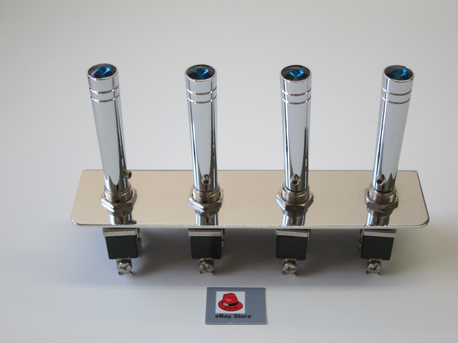 Lowrider hydraulics or Air 3 prongs switch & 4-hole panel & Turquois extensions