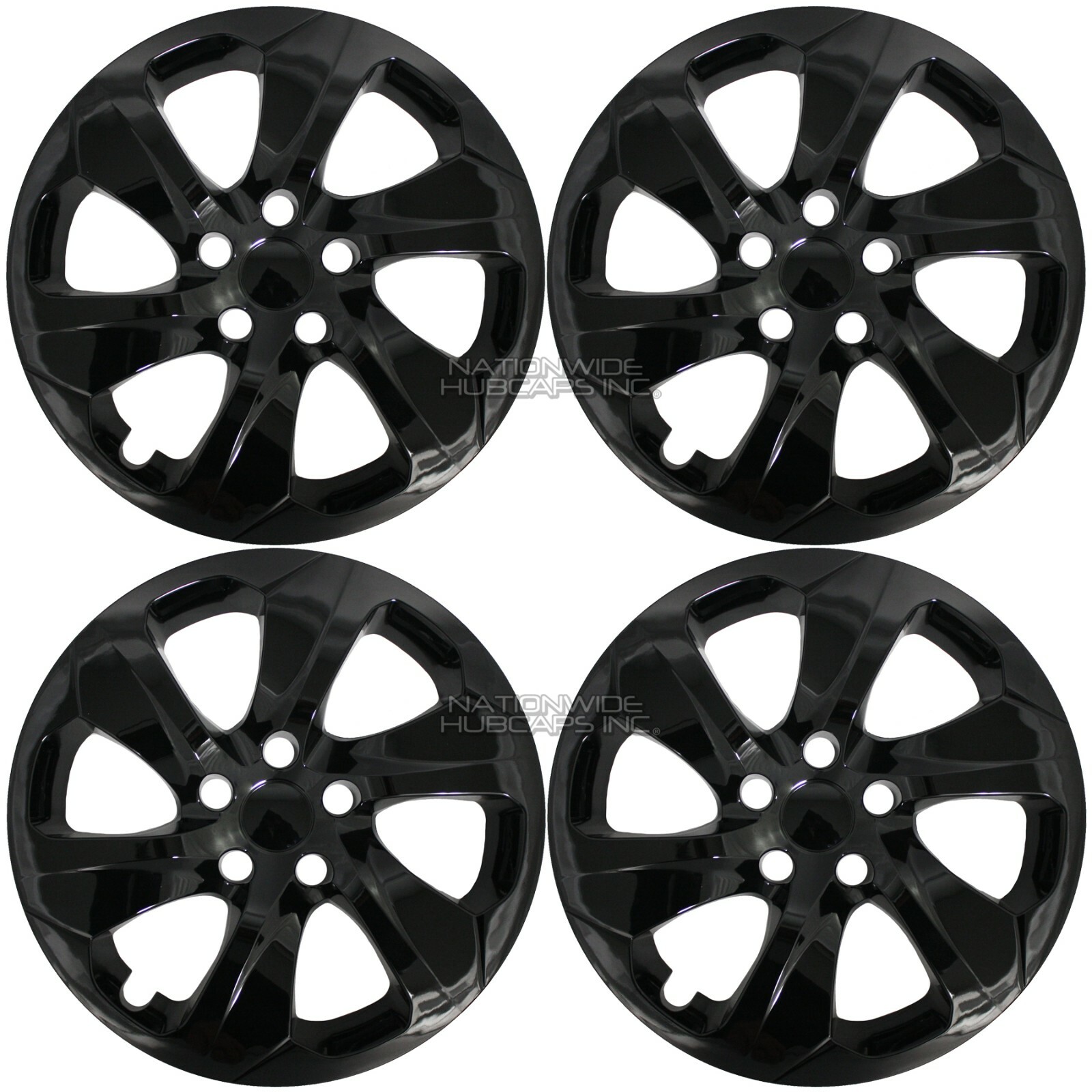 4 Black 2019-23 Toyota Rav4 LE 17″ Hub Caps Full Rim Wheel Covers R17 Steel Rims