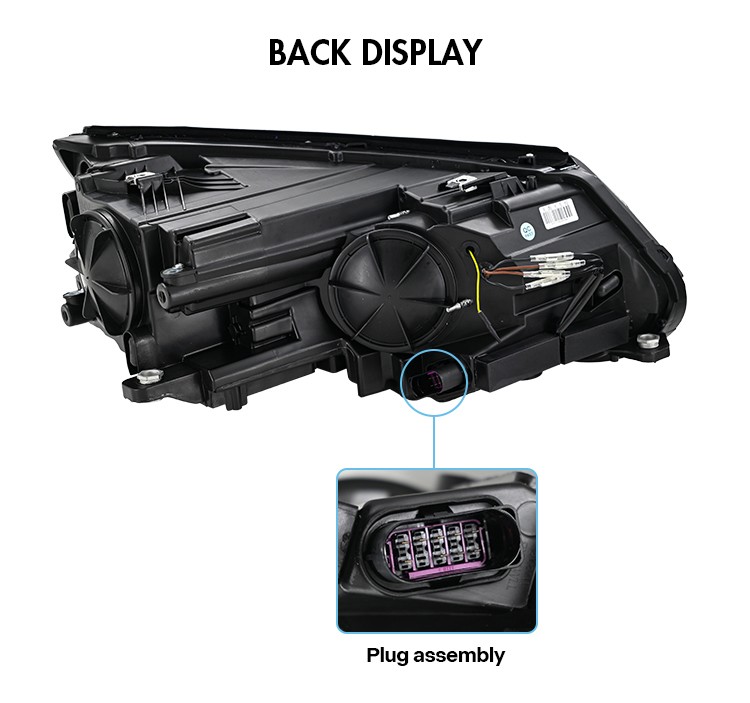 Pair Upgrade LED Headlight For 2013-2017 Volkswagen Tiguan Front Lamps Animation