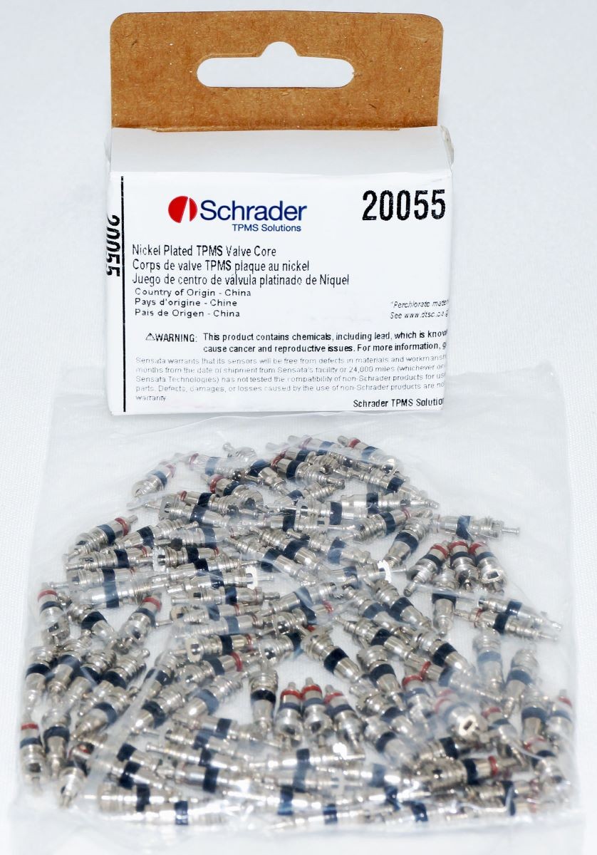 Schrader 20055 Nickel Plated Valve Core – 100 Pack