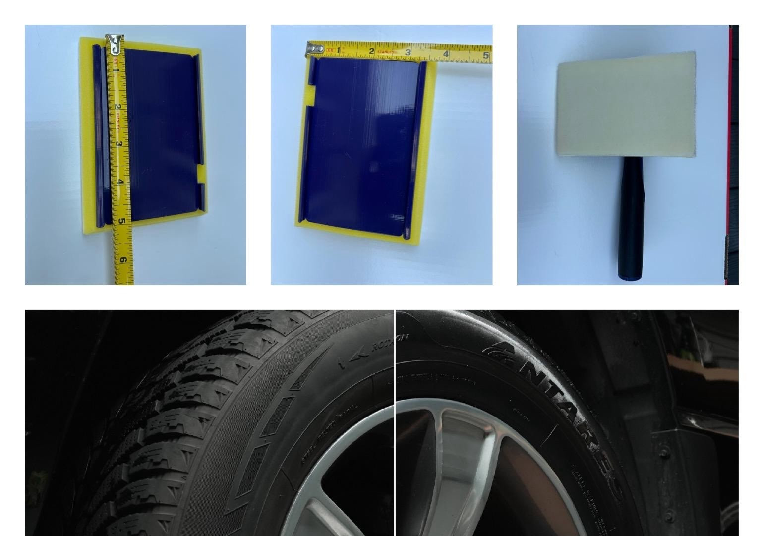 Paint pad/ tire shine applicator 5 inch w/ adjustable angle + 2 replacement pads