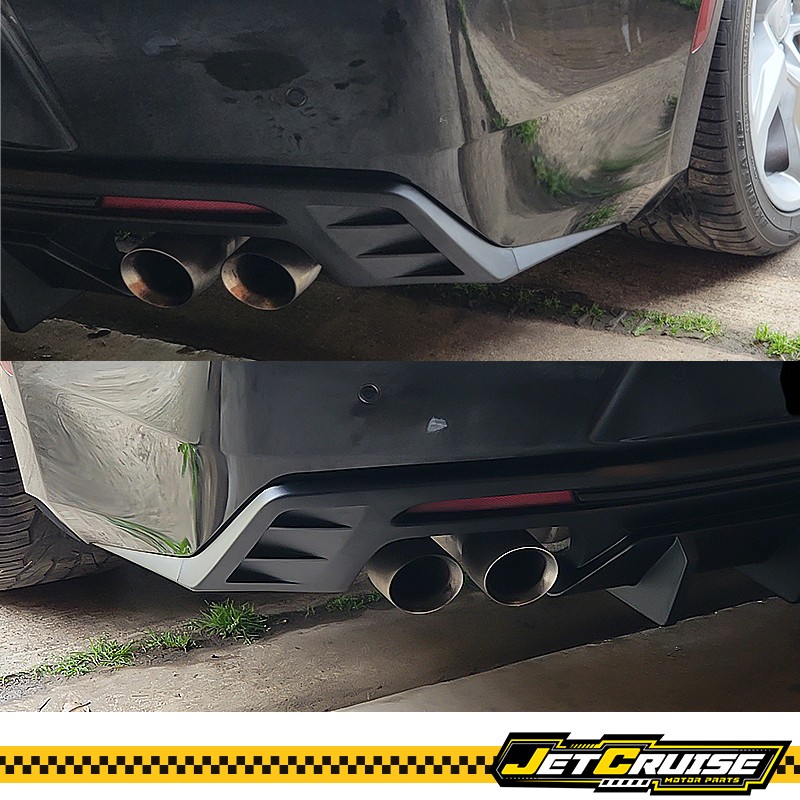 Fits 16-23 Chevy Camaro Rear Bumper Lip Diffuser Matte Black 3pcs PP