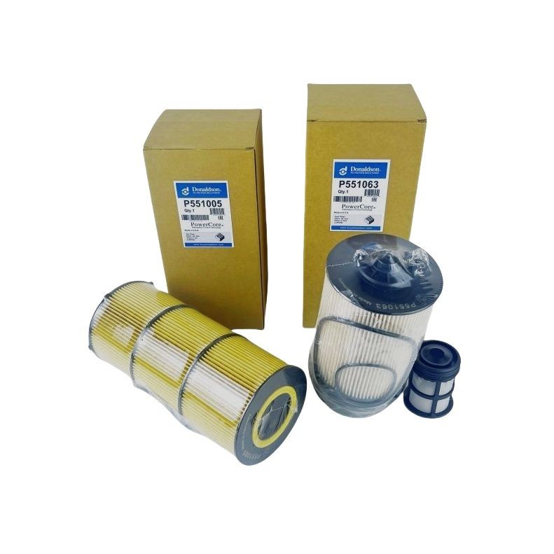 2PCS Oil Filter Kit & Fuel Filter Kit for Freightliner DD13 P551063,P551005