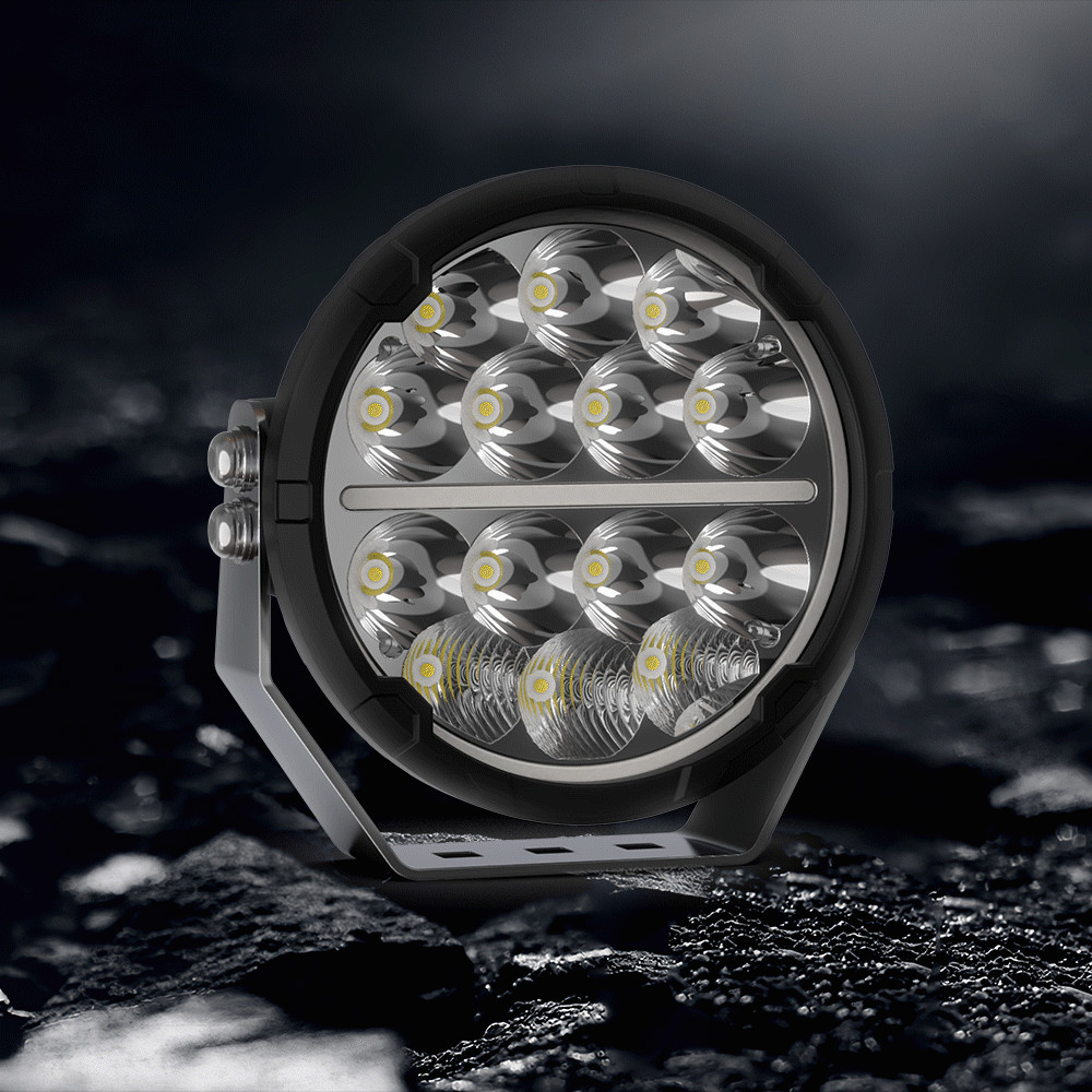 6.5″ Round LED Driving Light White Amber DRL Spot Flood Combo Beam Offroad 4WD