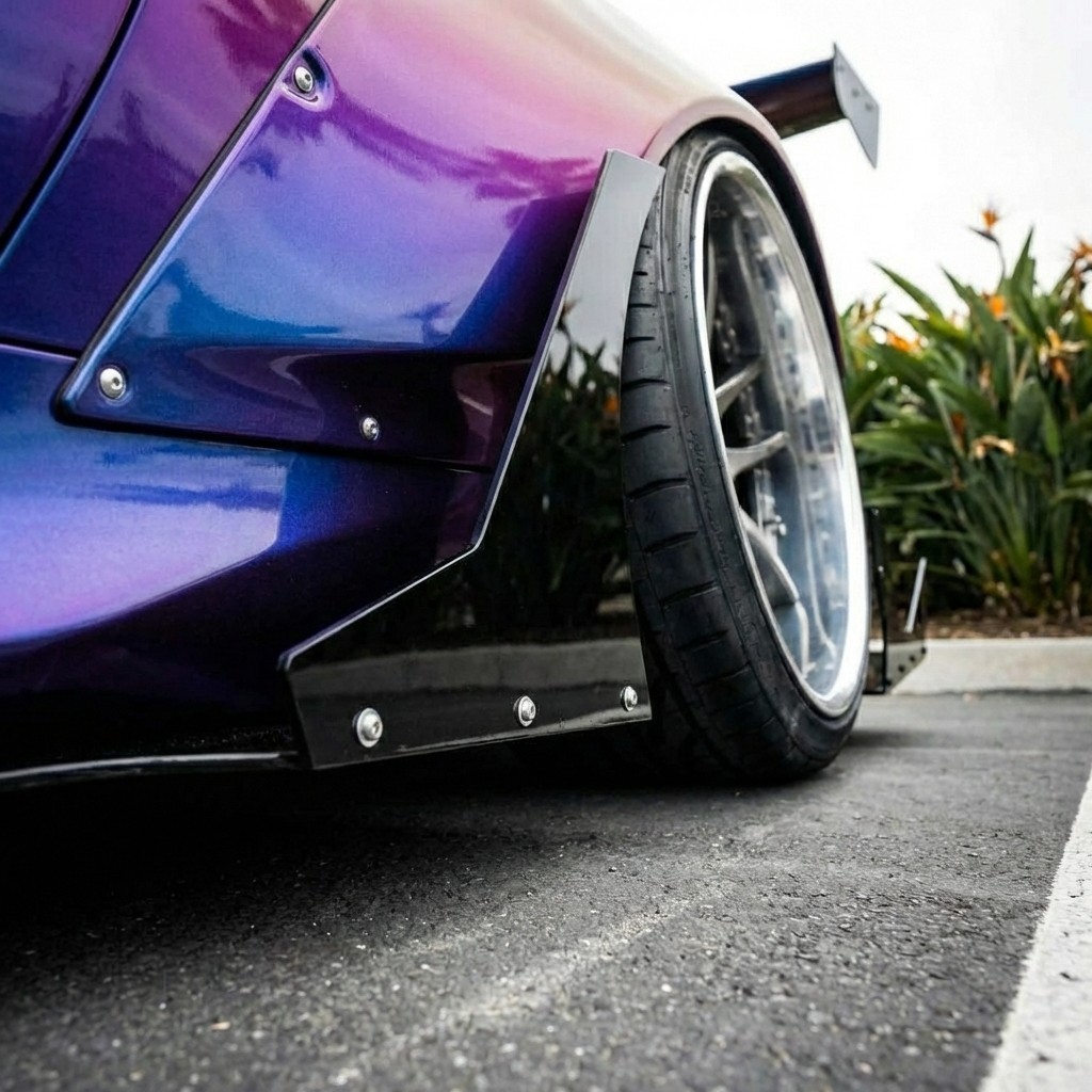 Side Skirt Fins GNZ Edition Aero Splitter Universal Acrylic Pair USA