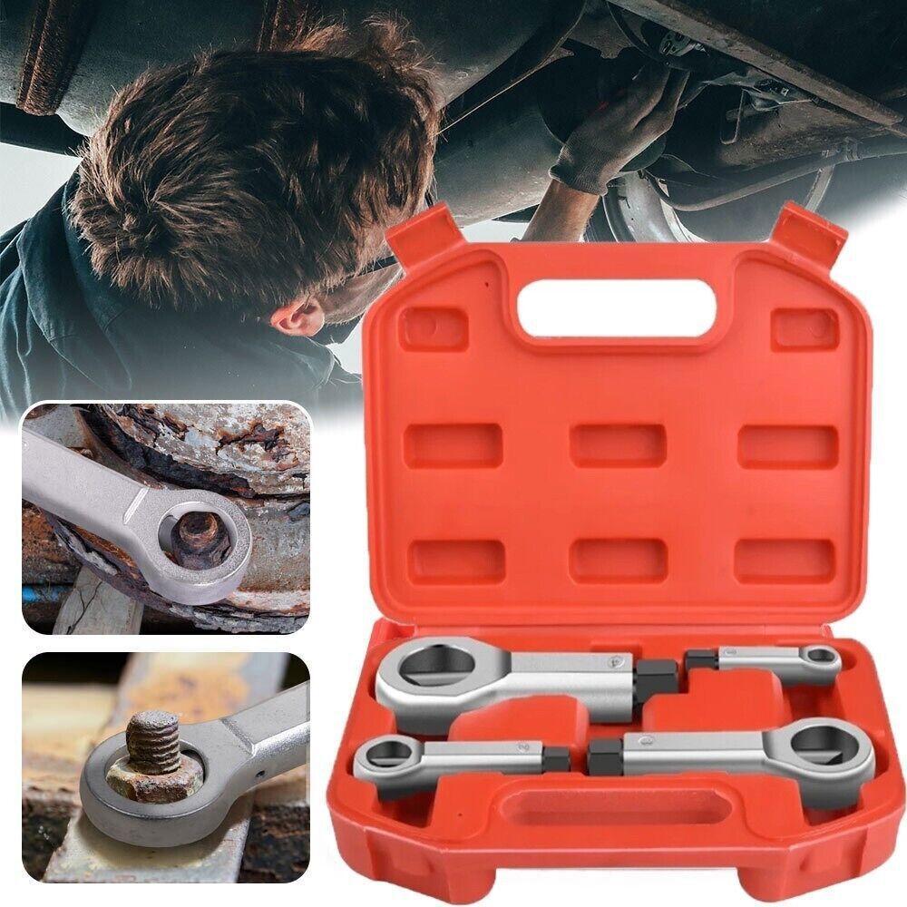 4PCS Nut Splitter Cracker Set Heavy Duty 9-27mm Damaged Bolt Remover Tool