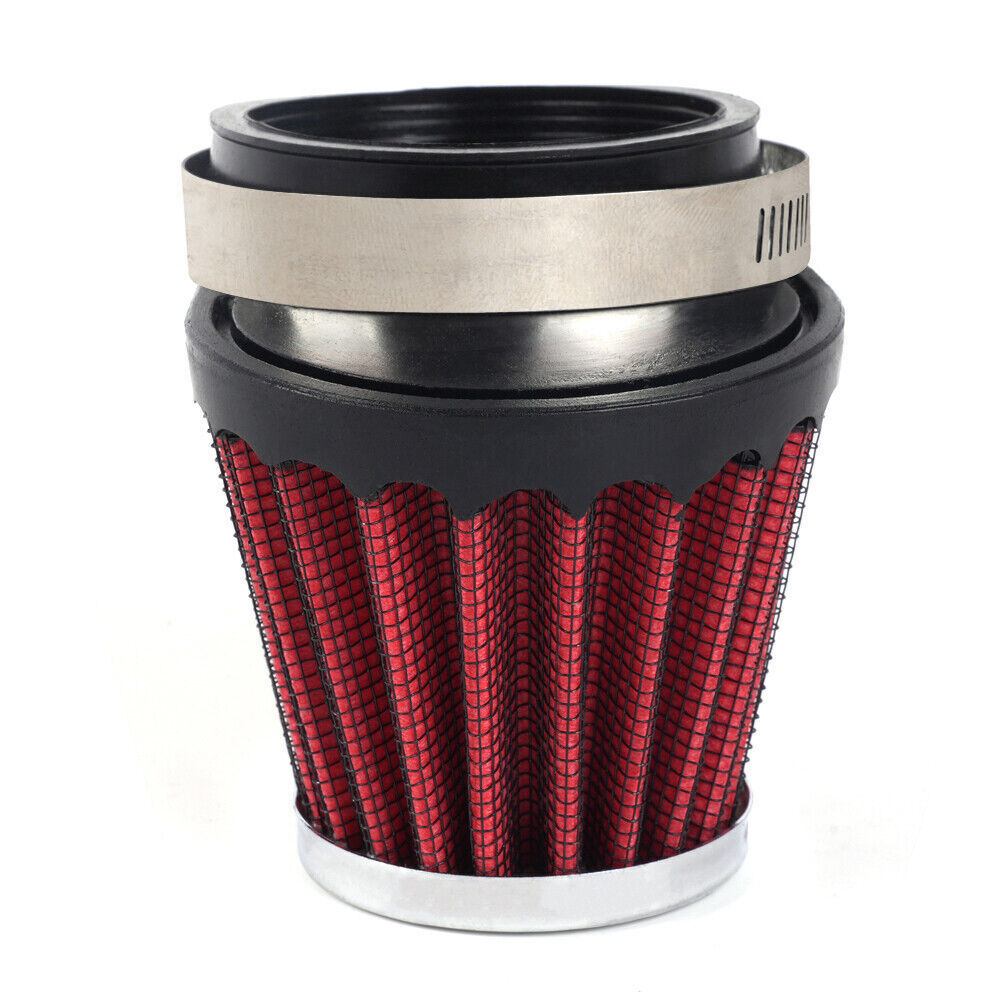 Universal Red 51mm 2inch Motorcycle Air Intake Filter Cleaner Pod Replacement