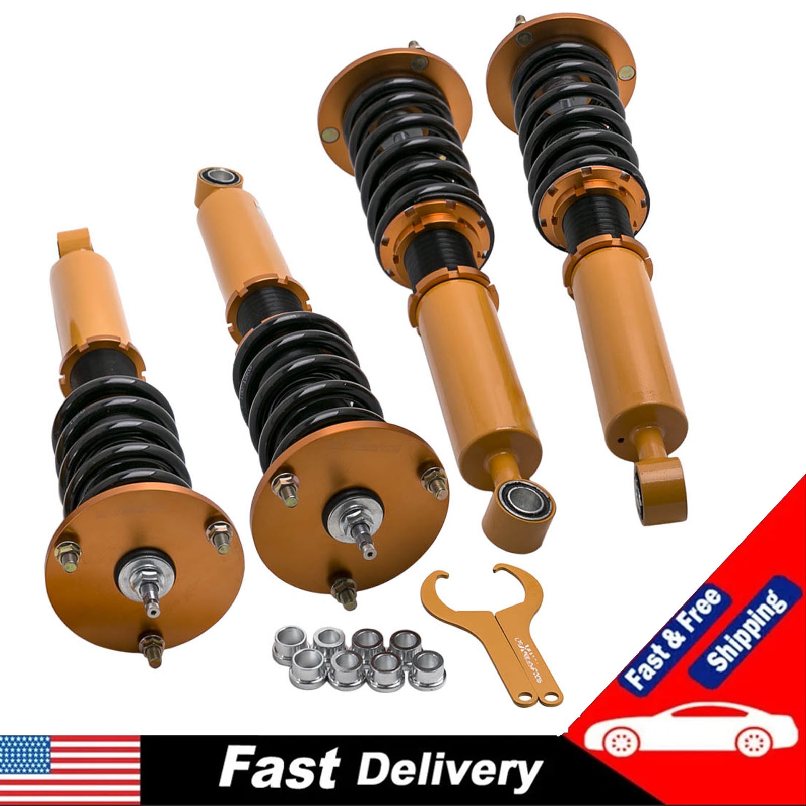 24 Step Adjustable Damper Coilover Suspension Kit For Lexus LS430 2001-2006