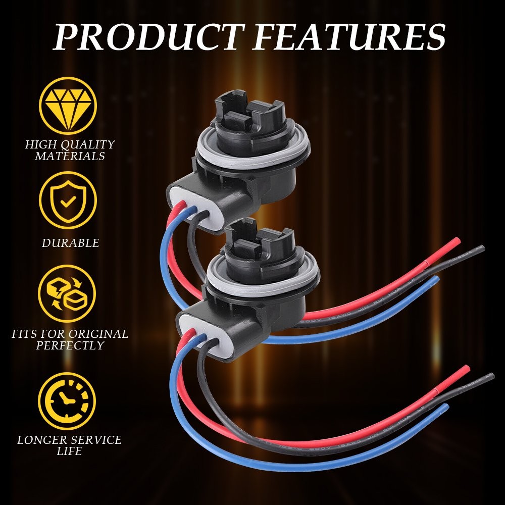 Fits Chevrolet Silverado GMC Sierra 3157 3156 Light Bulbs Socket 3 Wire Harness