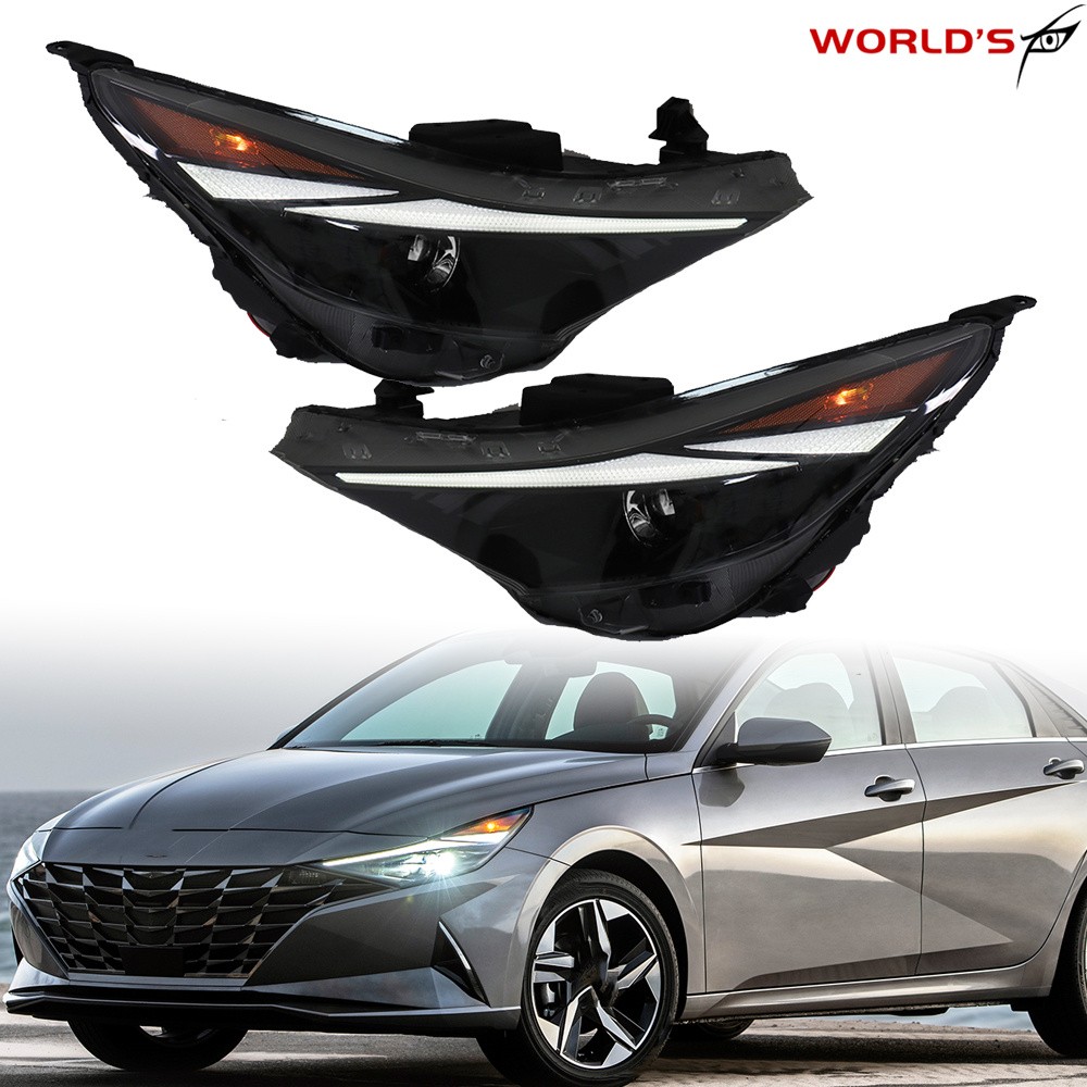 For Hyundai Elantra 2021 2022 Headlights Assembly Halogen LED DRL Headlamp Pair