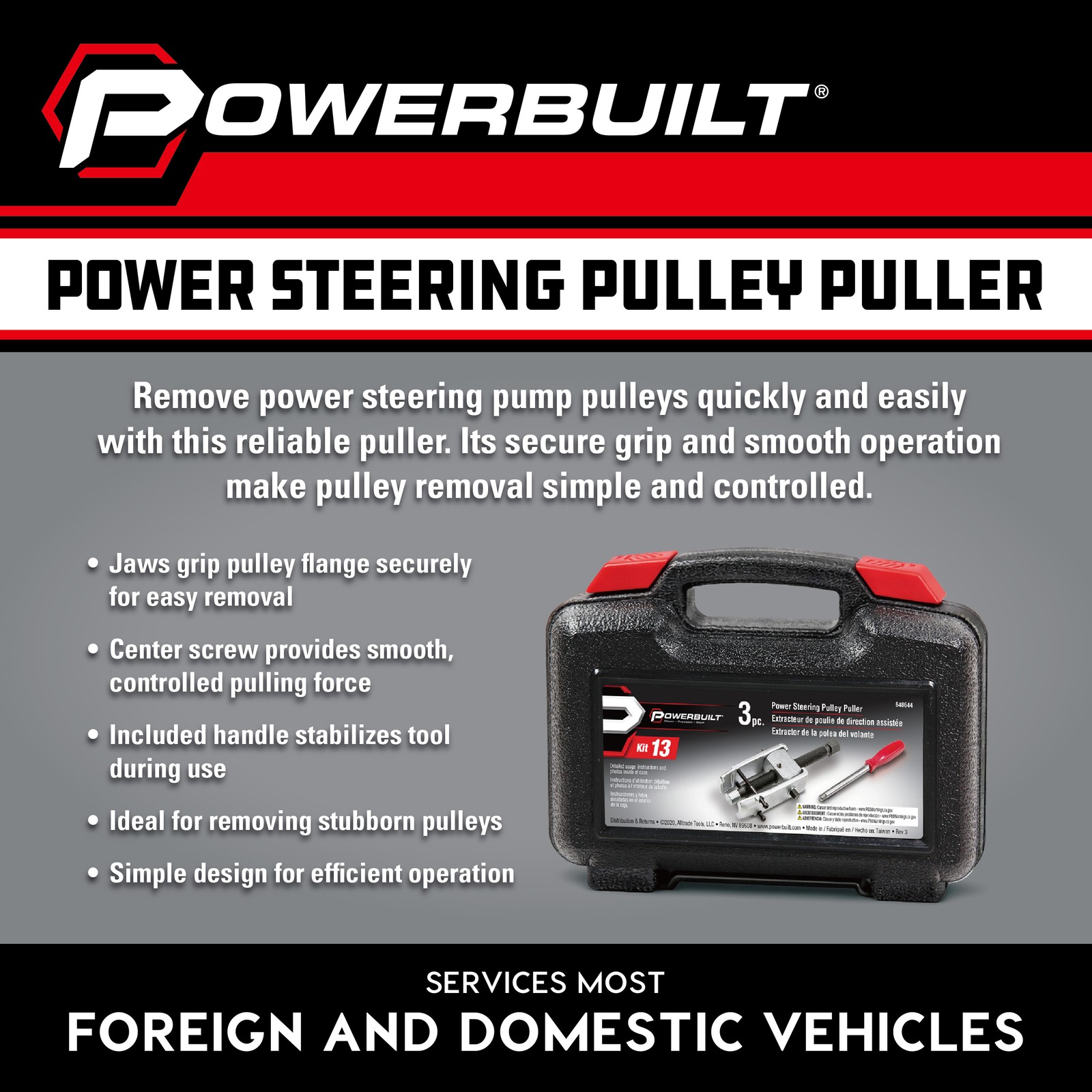 Powerbuilt Power Steering Pulley Puller – 648644