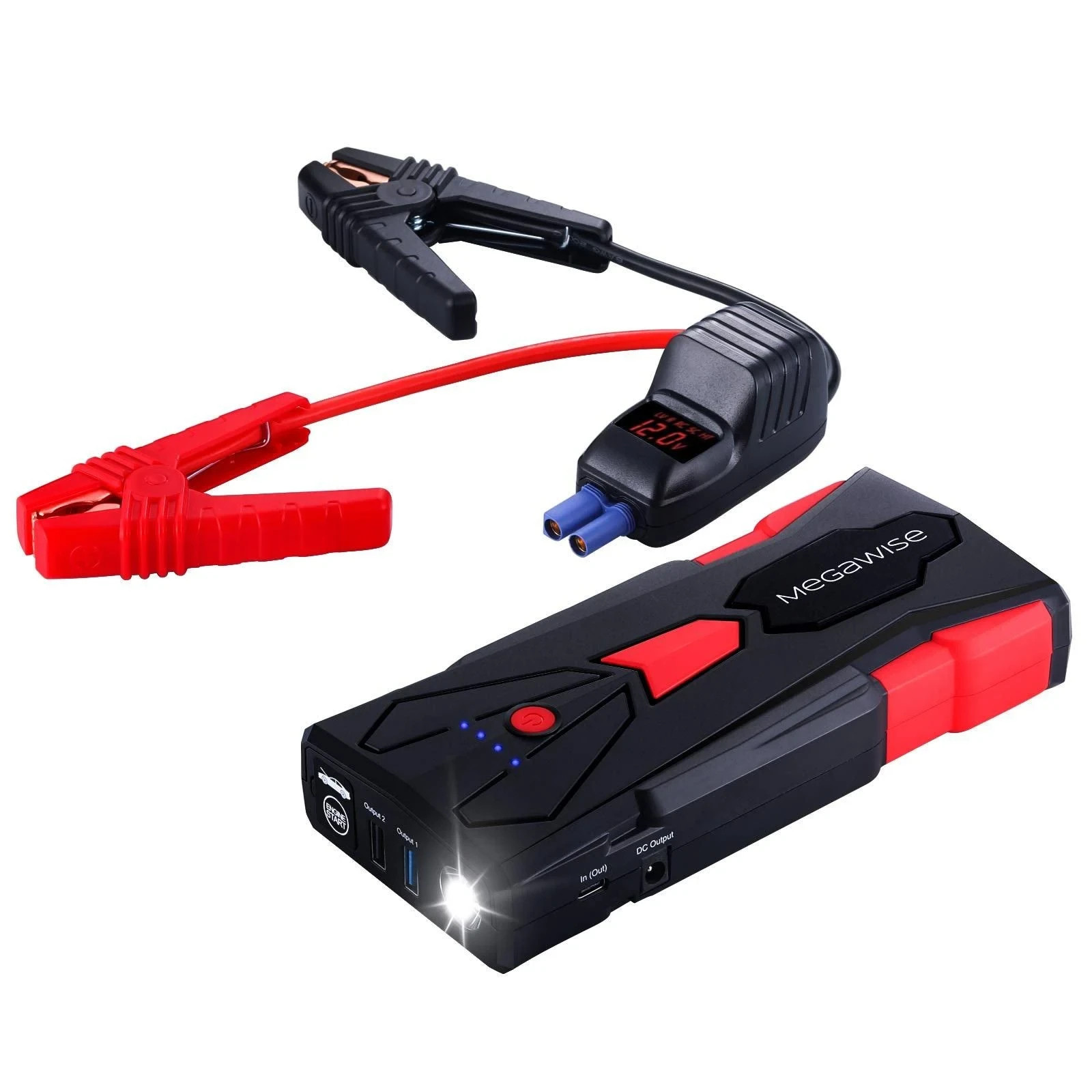 MEGAWISE 1500A Peak 16800mAh Car Battery Jump Starter Roadside Jump Starter