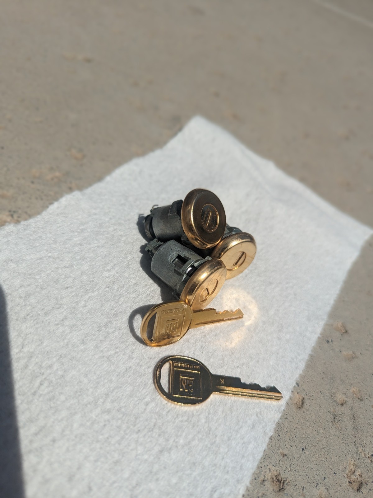 24k Gold Plated Door & Trunk Lock Cylinder Kit GM 1972-1989 Gbody Donk Lowrider