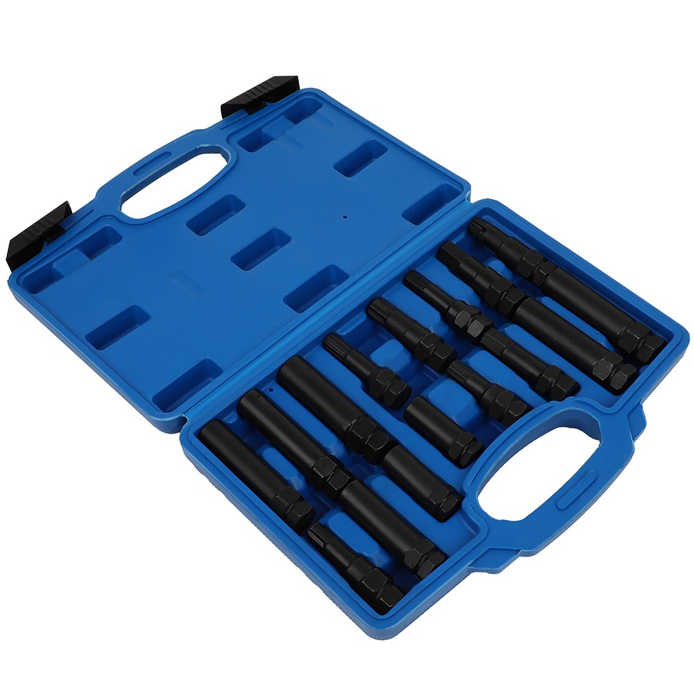 16pcs Universal Security Locking Lug Nut Master Key Set Wheel Lock Removal Tool