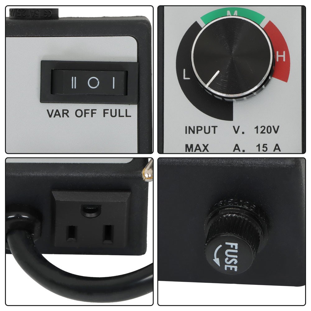 120V For Router Fan Variable Speed Controller Electric Motor Rheostat AC