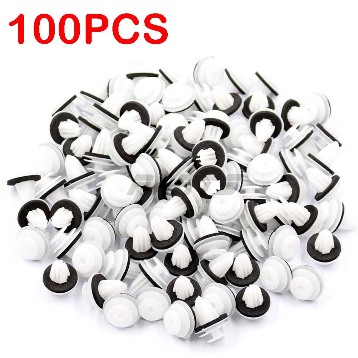 100 pcs Hole Car Plastic Rivet Door Trim Retainer Clips 9mm For Honda Mitsubishi