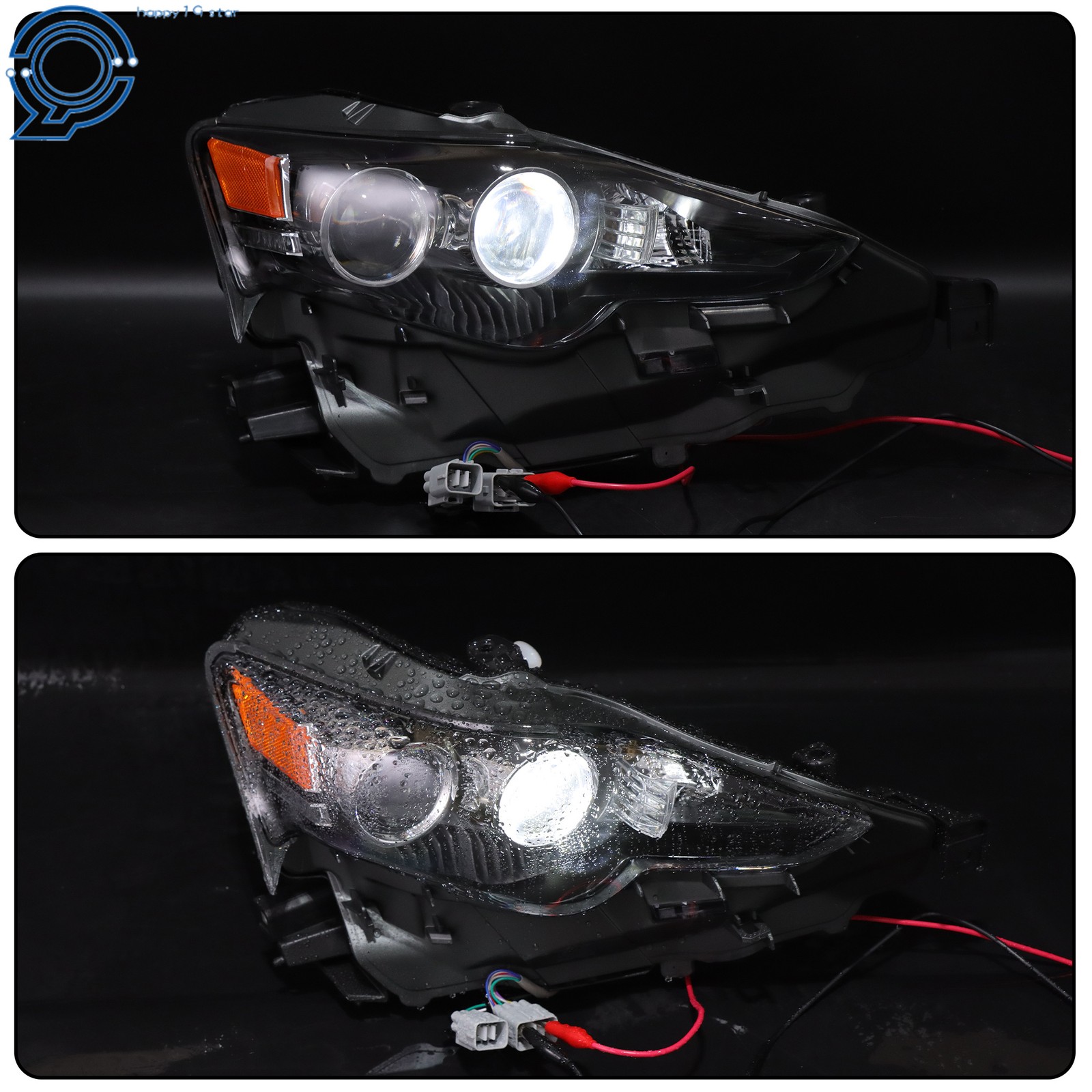 Front Right LED Headlights Assembly For Lexus IS 2014-2016 W/Halogen Turn Signal