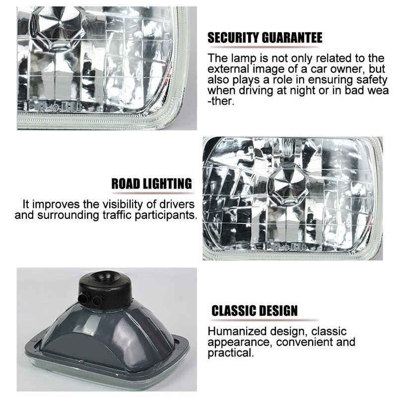 Pair Fit Toyota Tacoma 1995 1996 1997 5X7″ 7×6″ Inch LED Headlights HI/LO Beam