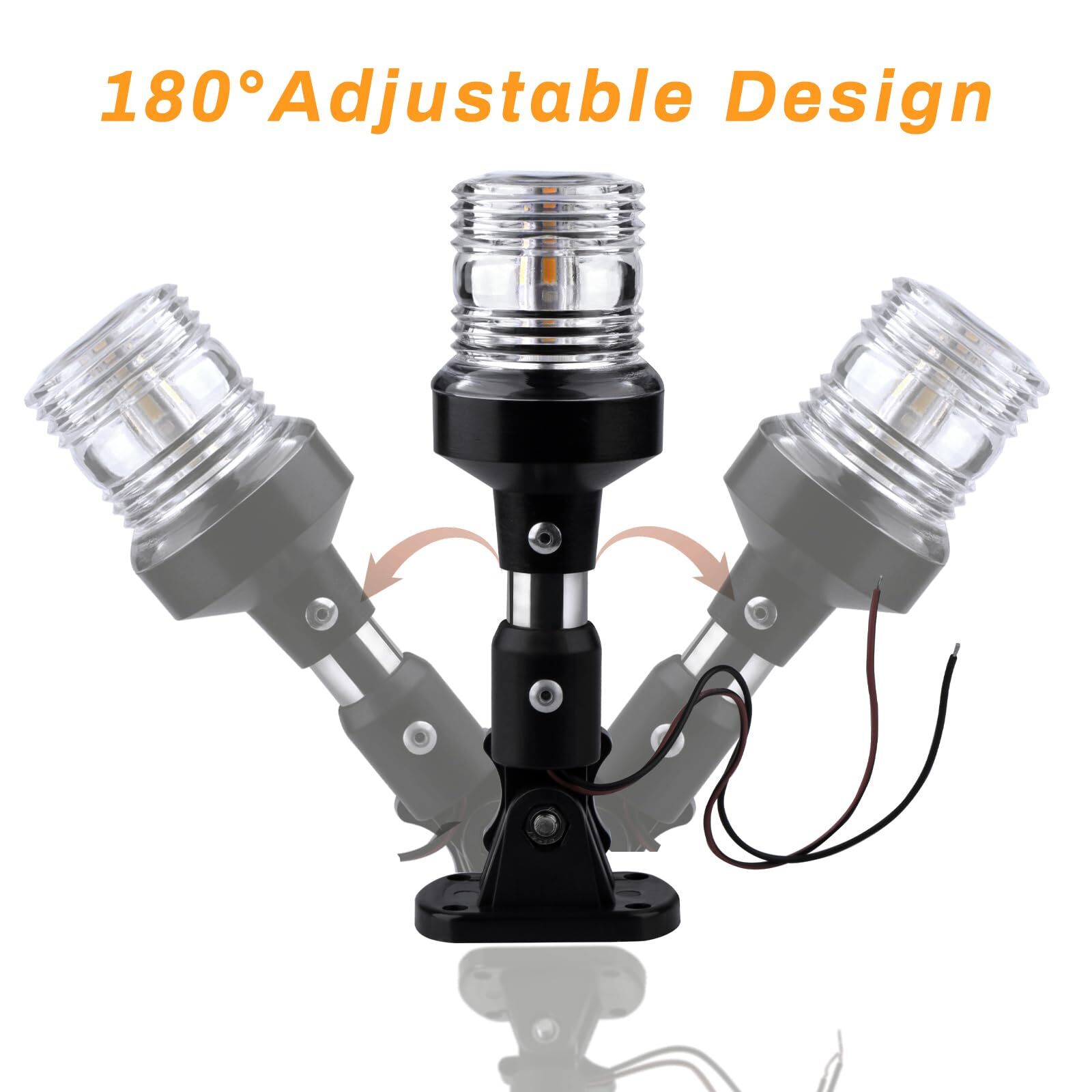 Boat Anchor Light White LED Stern Light for 12-24V Marine Use 3NM