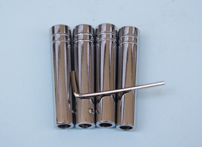Lowrider hydraulics 3 prongs switch & 4-hole panel & gold extension kit