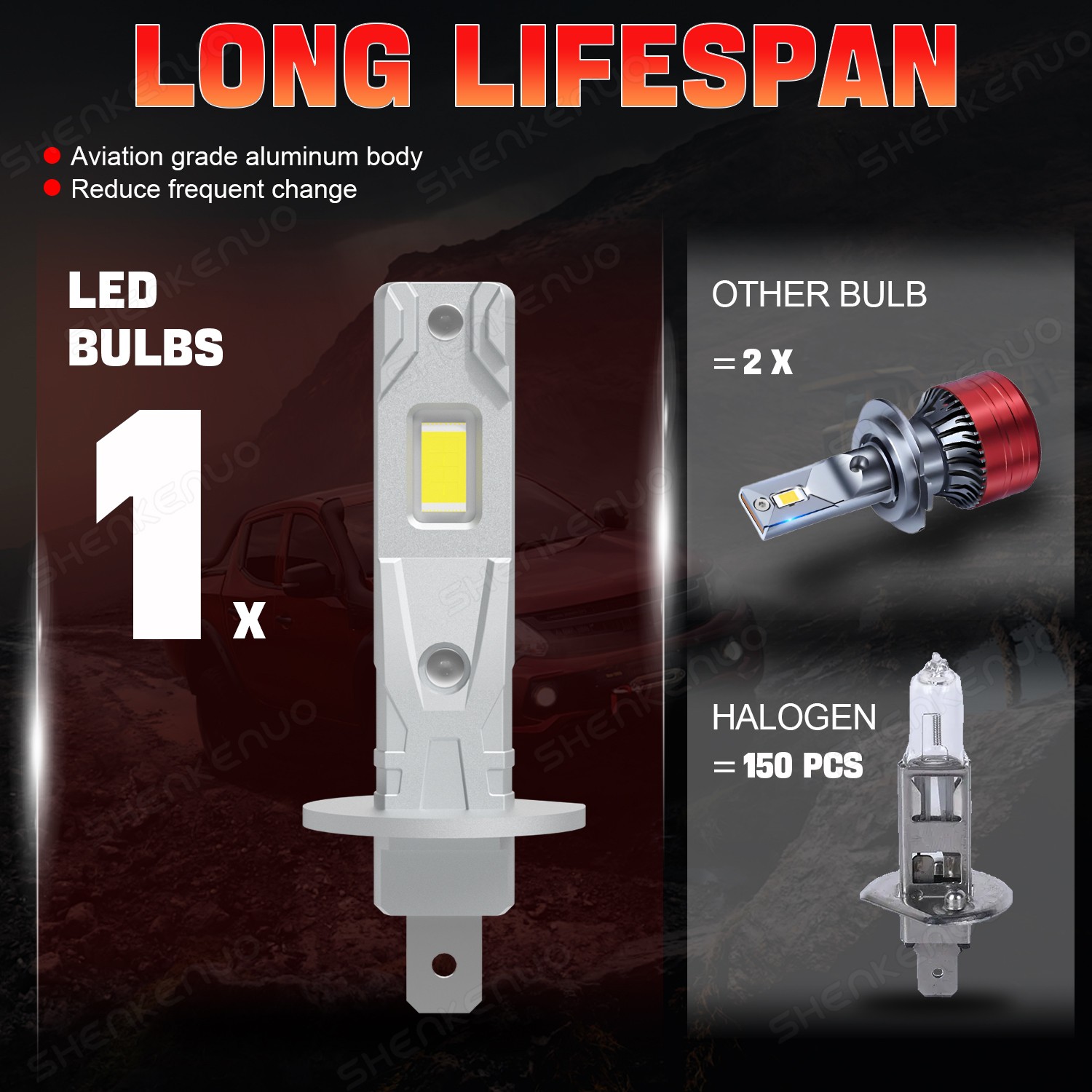 9005 H1 COB LED Headlight Bulbs Combo High Low Beam For Subaru Legacy 2000-2004