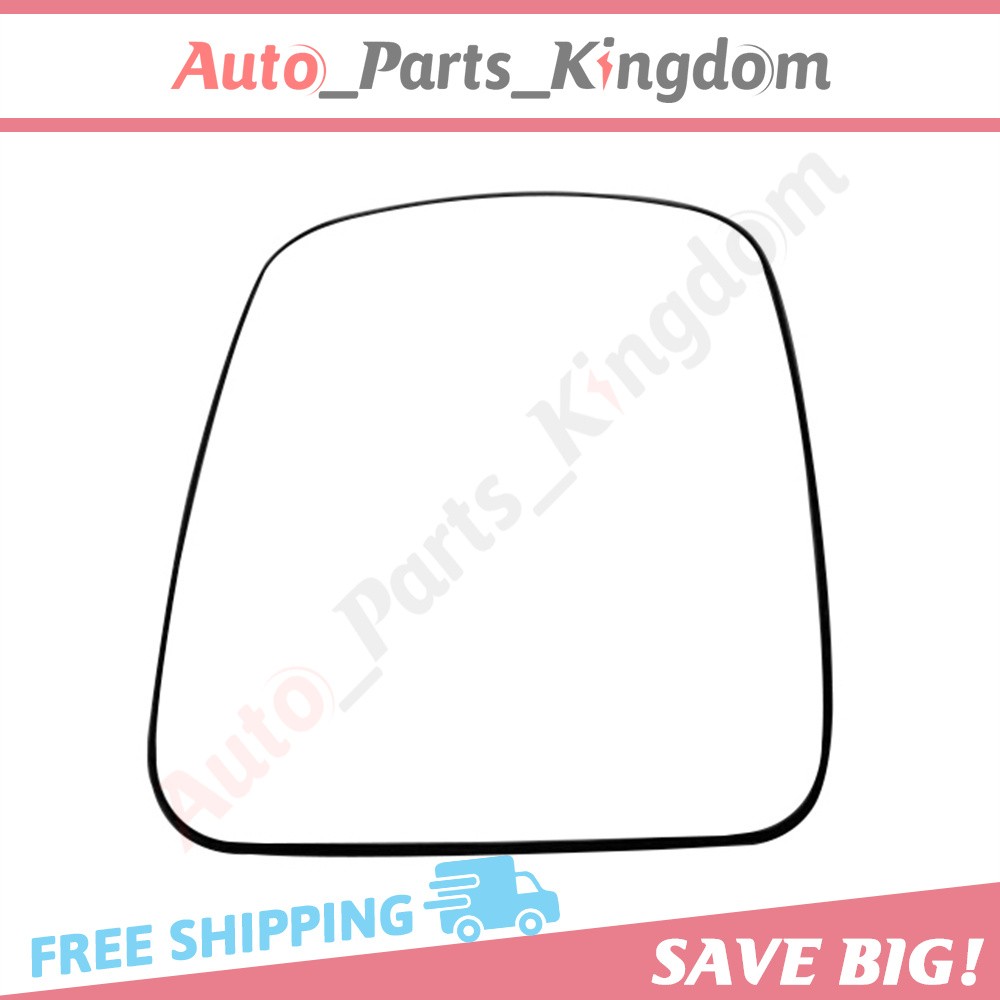LH Side Mirror Glasses W/Adhesive Pads For 03-07 Savana Express Heated Side View
