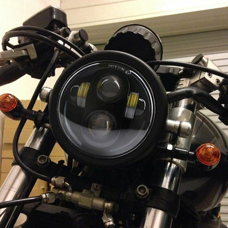5-3/4 5.75 inch Round LED Headlight for Sportster XL 883 1200 Dyna Accessories