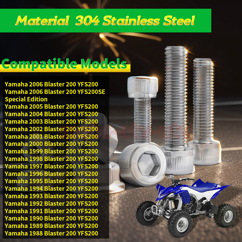 88PCS Stainless Steel Engine Bolt Screws Kit Set for YAMAHA BLASTER YFS200 88-06