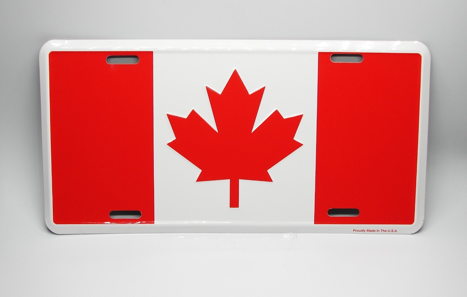 CANADA CANADIAN FLAG 3D EMBOSSED METAL CAR NOVELTY LICENSE PLATE AUTO TAG