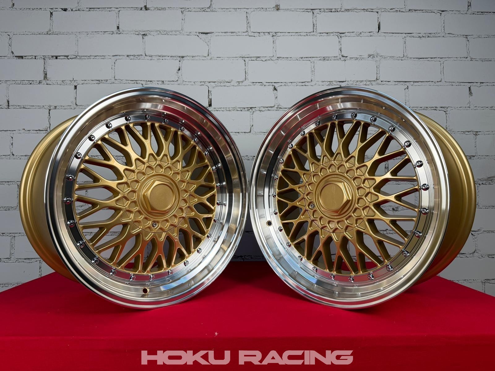 4X 18″ BBS RS Gold style alloy wheels Deep Dish 5X112 fits for Mercedes E S