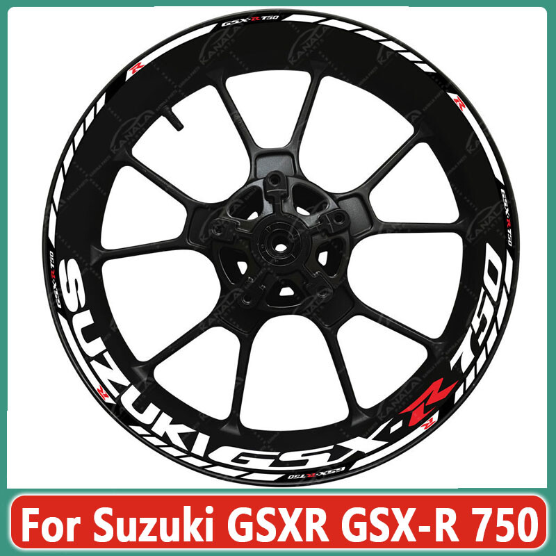 For Suzuki GSXR GSX-R 750 Wheel Hub Rim Decorative Decal Reflective Sticker