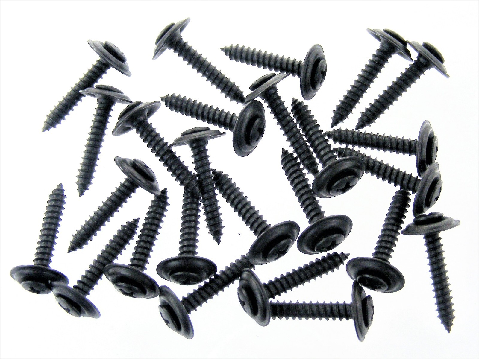 GM Black Interior Trim Screws- #8 x 1″ Long Countersunk Washer- 25 screws- #242