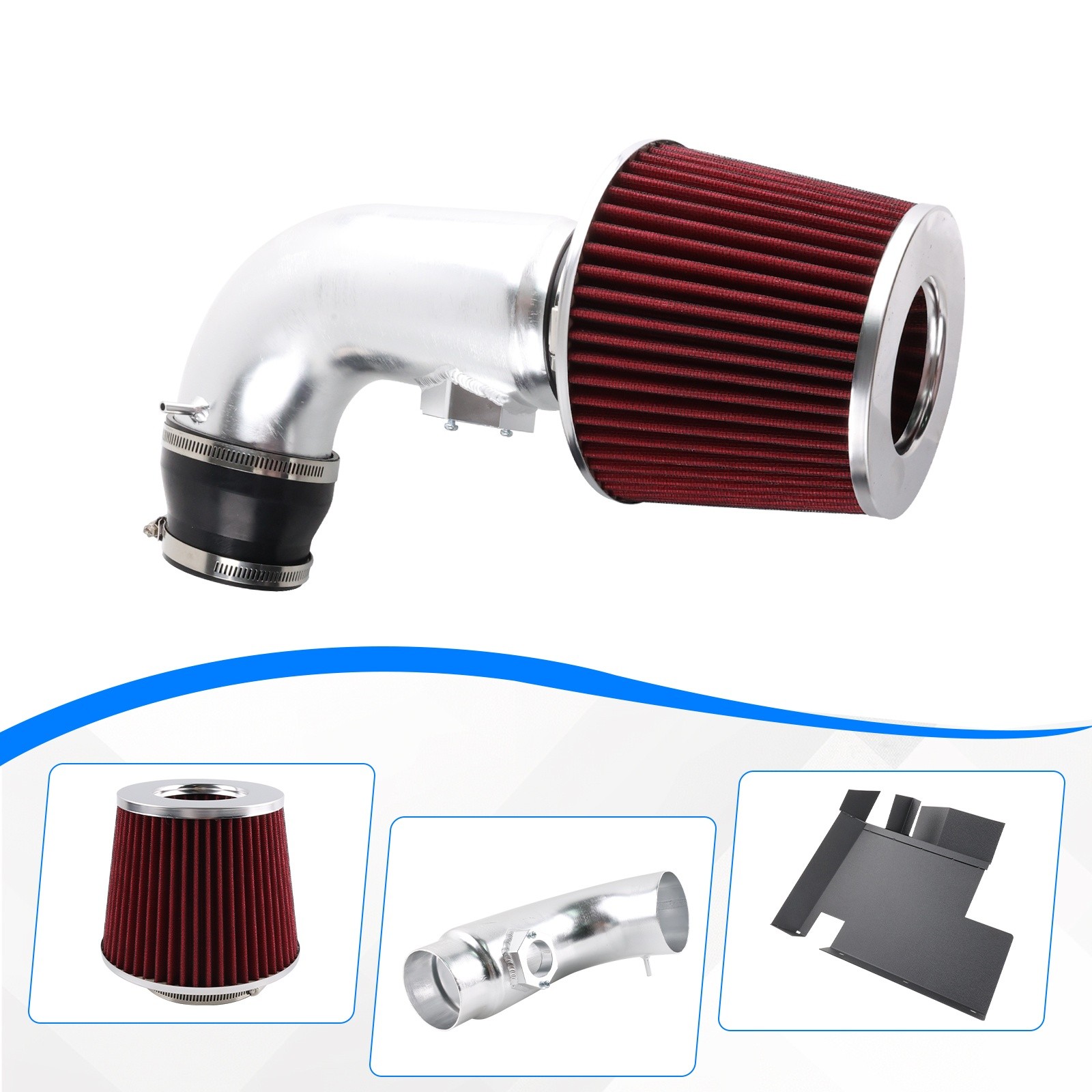 High Flow Cold Air Intake Kit For 2006 BMW 330i For 2007-2011 128i 328i 3.0 6cyl