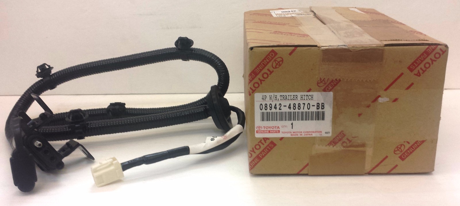 TOYOTA OEM FACTORY TOW WIRE HARNESS 4 PIN FLAT 2004-2007 HIGHLANDER